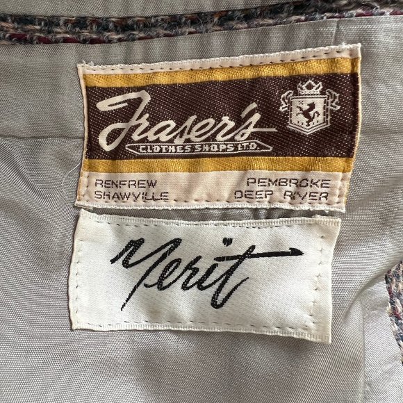 Vintage Union Made Harris Tweed Knit Scottish Wool Oversized Blazer Jacket Coat - Picture 5 of 11